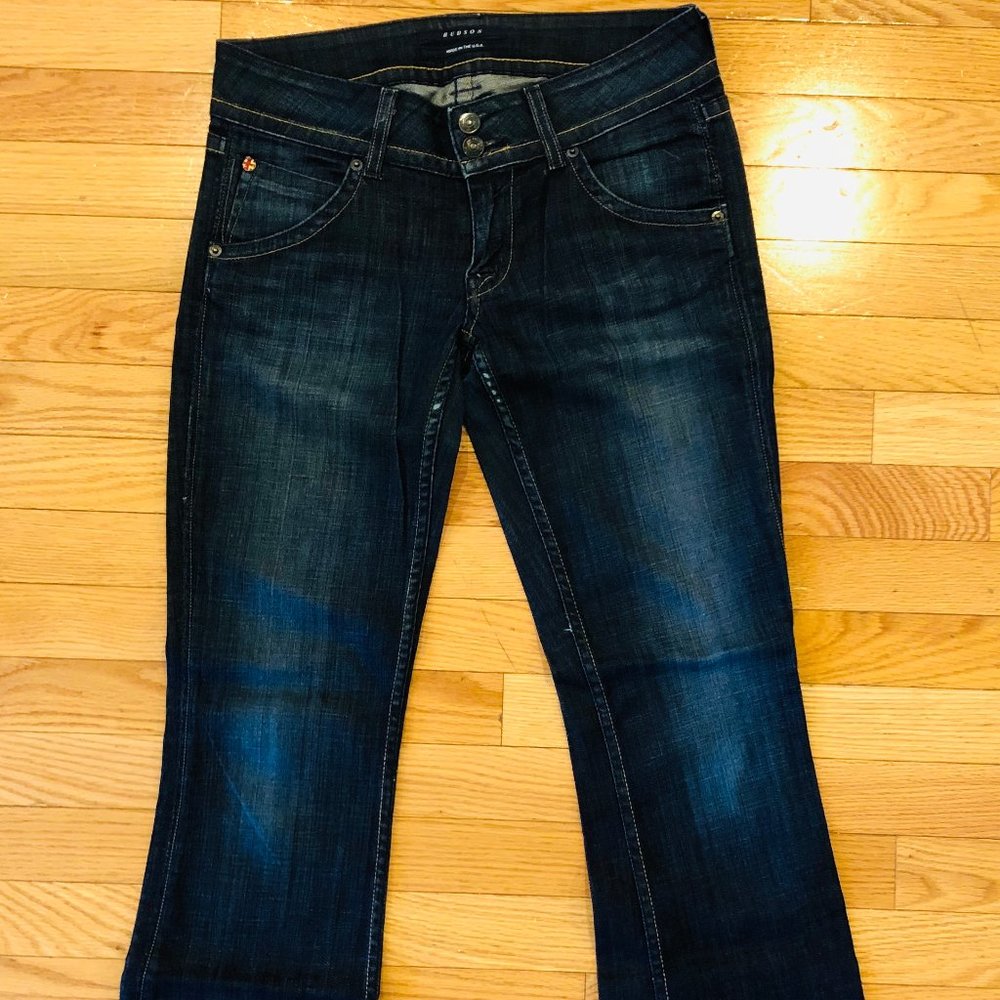 Hudson Women's Denim Dark Rinse Flare Leg Jeans